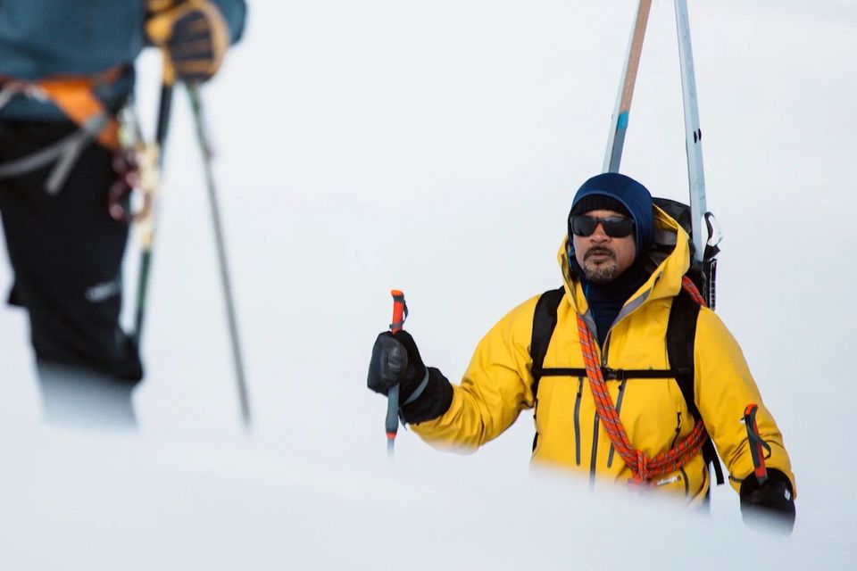Will Smith in Antarctica on his 'Pole to Pole' trip. Photo: National Geographic